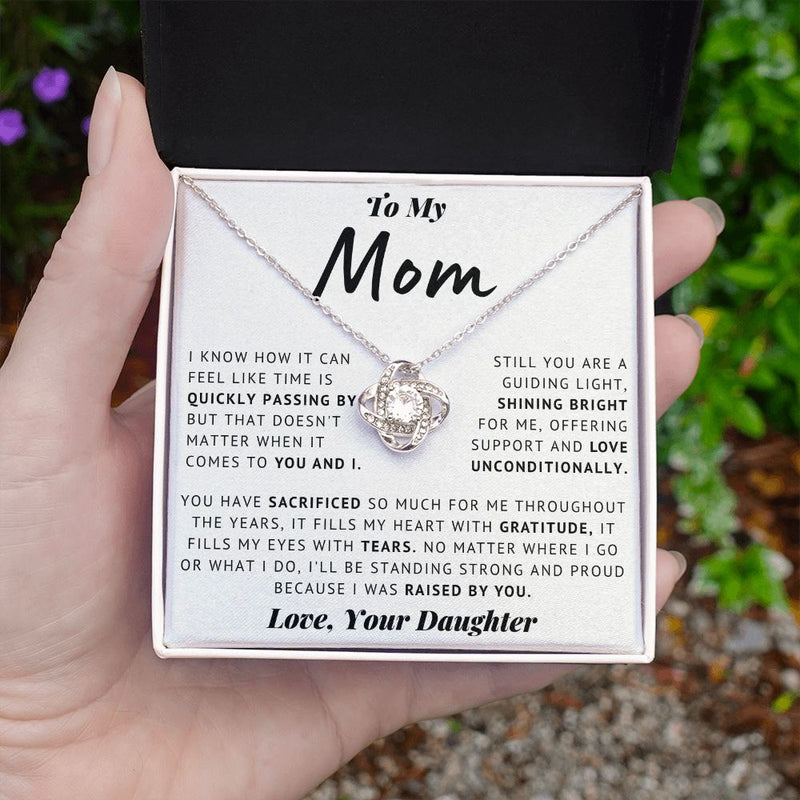 To My Mom - Strong And Proud - Love Knot Necklace