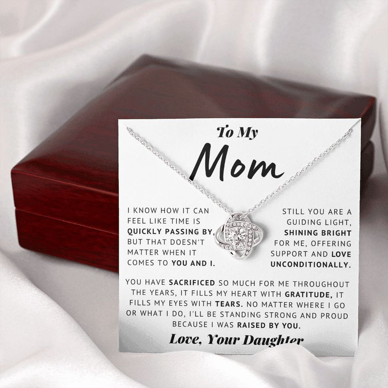 To My Mom - Strong And Proud - Love Knot Necklace