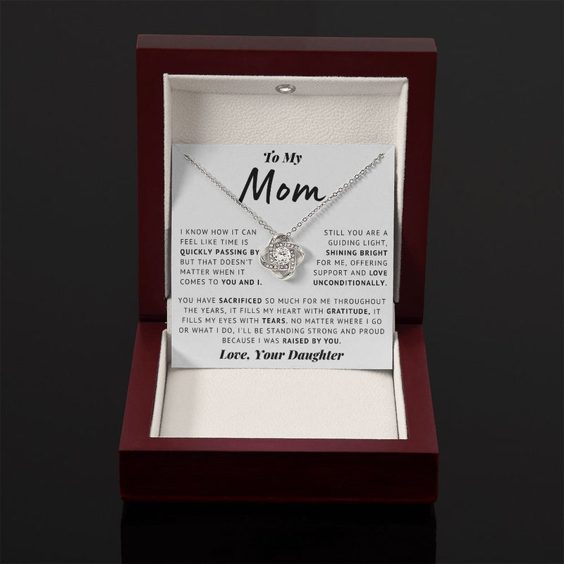 To My Mom - Strong And Proud - Love Knot Necklace