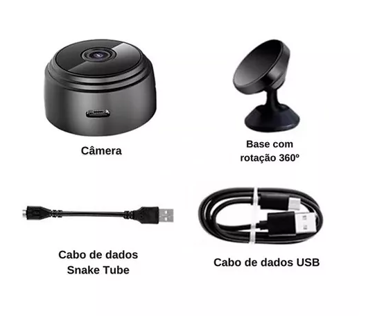 Mini Câmera Magnética HomeSafety Wifi FullHD Original